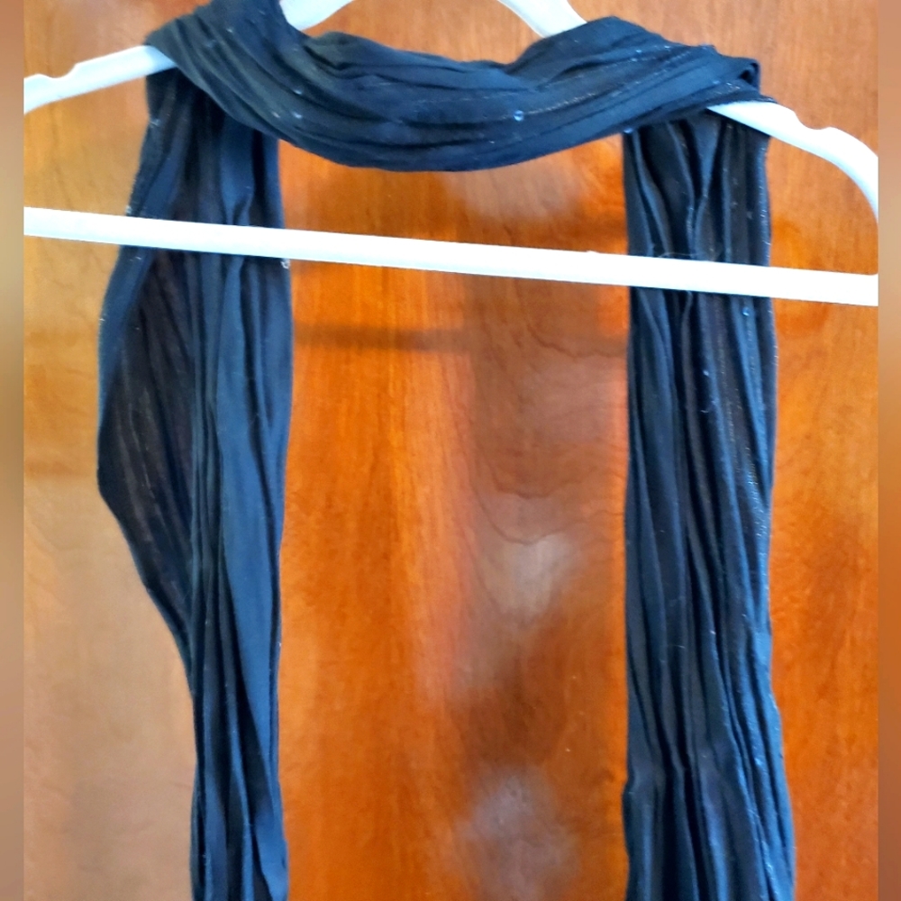 Black Sequin Dressy Scarf